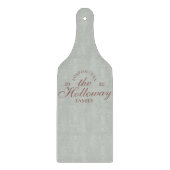 カスタムエレガントスクリプト姓ホステスギフト カッティングボード (正面)