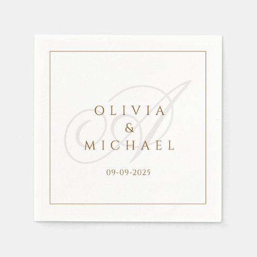 カスタムエレガントス結婚トのNapkinsヴィンテージ スタンダードカクテルナプキン (正面)