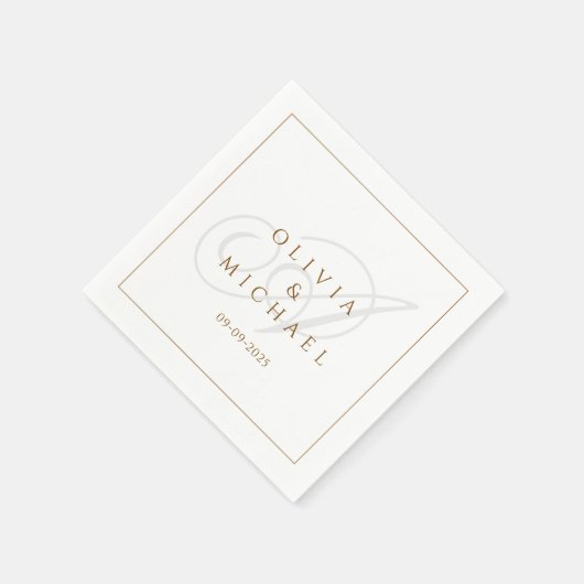 カスタムエレガントス結婚トのNapkinsヴィンテージ スタンダードカクテルナプキン (角)