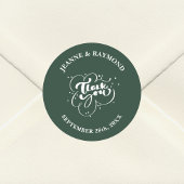 カスタムエレガントセージ緑サンキュー結婚式の引き出物 ラウンドシール