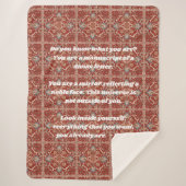 カスタムエレガントタイル模様イラン人の贈り物 シェルパブランケット (正面)