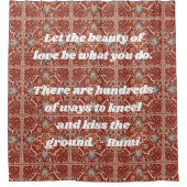 カスタムエレガントタイル模様イラン人の贈り物 シャワーカーテン (正面)