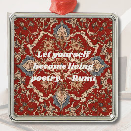 カスタムエレガントタイル模様イラン人の贈り物 メタルオーナメント