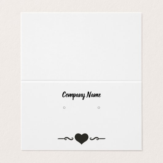 カスタムエレガントテントイヤリング表示カード 名刺 (外部フラット)