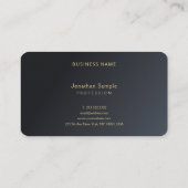 カスタムエレガントテンプレートブモダンラック金ゴールドラグジュアリー 名刺 (裏面)