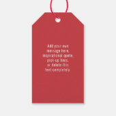 カスタムエレガントハッピーバレンタインデー白ハート ギフトタグ (裏面)