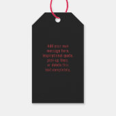 カスタムエレガントハッピーバレンタインデー赤いハート ギフトタグ (裏面)