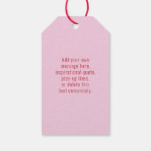 カスタムエレガントハッピーバレンタインデー赤いハート ギフトタグ (裏面)