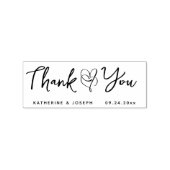 カスタムエレガントハートありがとうござ結婚う ラバースタンプ (インプリント)