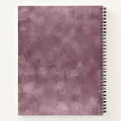 カスタムエレガントバラ金ゴールド色テンプレートモダン ノートブック (裏面)