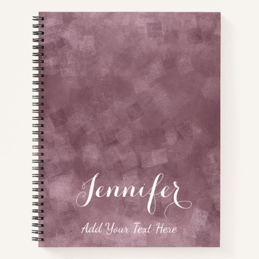 カスタムエレガントバラ金ゴールド色テンプレートモダン ノートブック (正面)