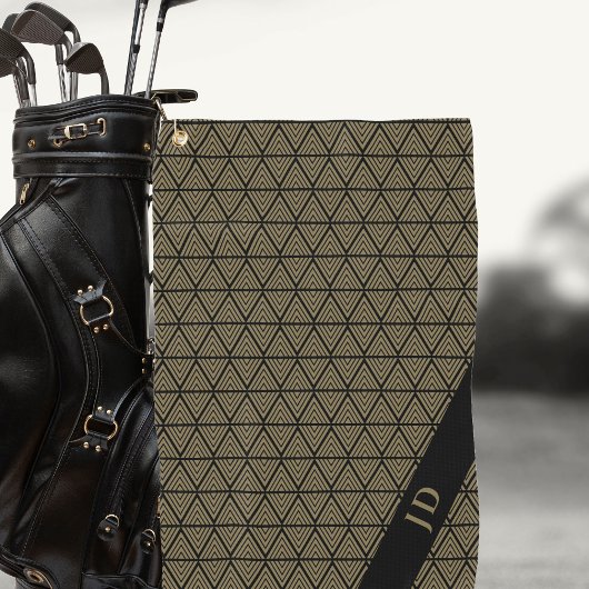 カスタムエレガントパーソナライズされたゴルファーモノグラムの ゴルフタオル