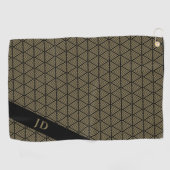 カスタムエレガントパーソナライズされたゴルファーモノグラムの ゴルフタオル (横)