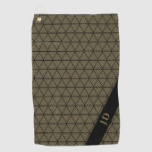 カスタムエレガントパーソナライズされたゴルファーモノグラムの ゴルフタオル (正面)