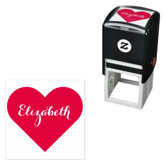 カスタムエレガントパーソナライズされたScript NameハートLove セルフインキングスタンプ (インサイチュ)