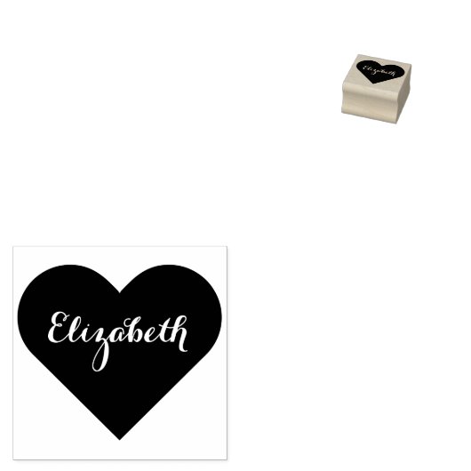 カスタムエレガントパーソナライズされたScript NameハートLove ラバースタンプ (押印)