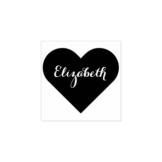 カスタムエレガントパーソナライズされたScript NameハートLove ラバースタンプ (インプリント)