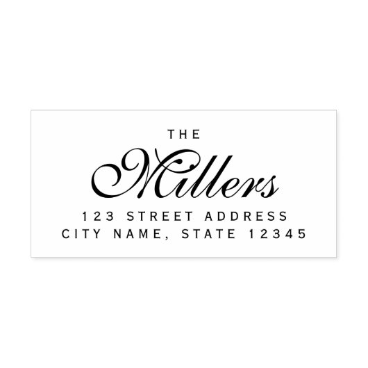 カスタムエレガントファミリ名の自宅住所 セルフインキングスタンプ (デザイン)