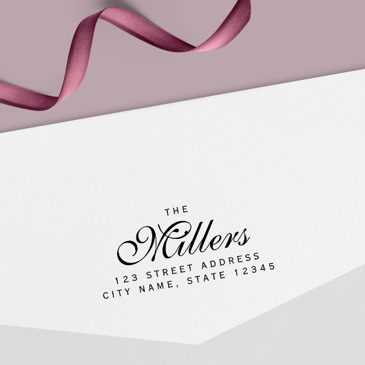 カスタムエレガントファミリ名の自宅住所 セルフインキングスタンプ