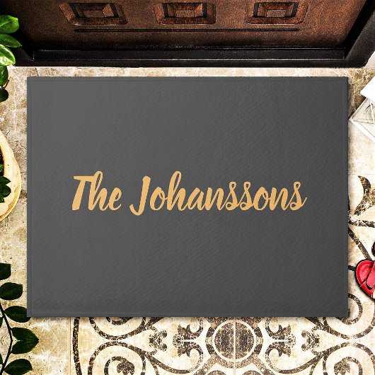 カスタムエレガントファミリ名 ドアマット