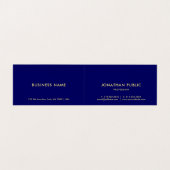 カスタムエレガントフェイク金ゴールドスクリプト文字ネイビーフォールド 名刺 (内部フラット)