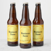 カスタムエレガントフェイク金ゴールド書スクリプト ビールラベル (ボトル)