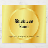 カスタムエレガントフェイク金ゴールド書スクリプト ビールラベル (シングルラベル)