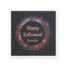 カスタムエレガントブラックバラ金ゴールドハッピーリタイア