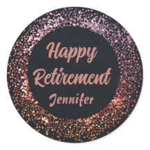 カスタムエレガントブラックバラ金ゴールドハッピーリタイア