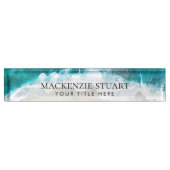 カスタムエレガントプロフェッショナルモダンビーチ デスクネームプレート (正面)