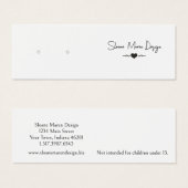 カスタムエレガントミニポストイヤリングディスプレイカード (正面&裏面)