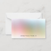 カスタムエレガントモダンカラフルテンプレートシンプル ノートカード (正面)