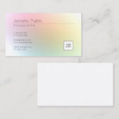 カスタムエレガントモダンカラフルテンプレート 名刺 (正面/裏面)