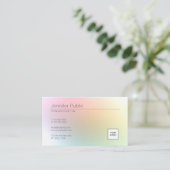 カスタムエレガントモダンカラフルテンプレート 名刺 (スタンド正面)