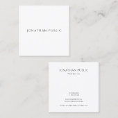 カスタムエレガントモダンシンプルテンプレート スクエア名刺 (正面/裏面)