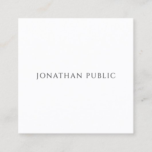 カスタムエレガントモダンシンプルテンプレート スクエア名刺 (正面)