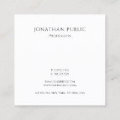 カスタムエレガントモダンシンプルテンプレート スクエア名刺 (裏面)