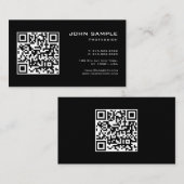 カスタムエレガントモダンシンプルテンプレートQRコード 名刺 (正面/裏面)