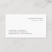 カスタムエレガントモダンシンプルデザインテンプレートかわいい 名刺 (裏面)