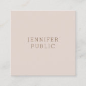 カスタムエレガントモダンシンプルデザインテンプレート スクエア名刺 (正面)