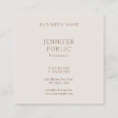 カスタムエレガントモダンシンプルデザインテンプレート スクエア名刺 (裏面)