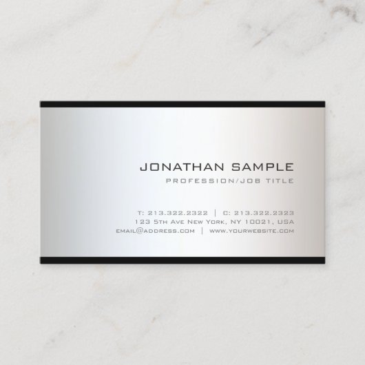 カスタムエレガントモダンシンプルプロフェッショナルテンプレート 名刺 (正面)