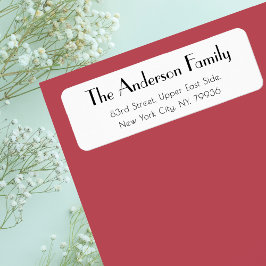 カスタムエレガントモダンシンプル差出人住所 ラベル