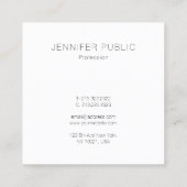 カスタムエレガントモダンデザインテンプレート スクエア名刺 (裏面)