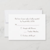 カスタムエレガントモダンパーティーRSVP招待状カード 出欠カード (正面)