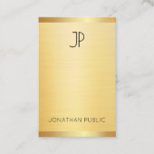 カスタムエレガントモダンフェイク金ゴールドプロフェッショナル 名刺 (正面)