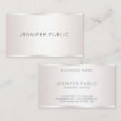 カスタムエレガントモダンフェイク銀プロフェッショナル 名刺 (正面/裏面)