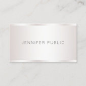 カスタムエレガントモダンフェイク銀プロフェッショナル 名刺 (正面)