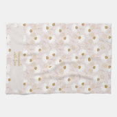 カスタムエレガントモダンフローラ キッチンタオル (横)