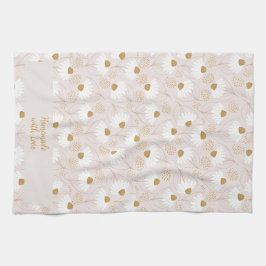 カスタムエレガントモダンフローラ キッチンタオル